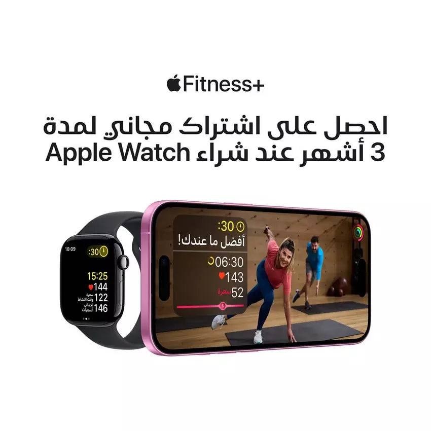 Apple Watch Series 10 GPS, 46MM Silver Aluminium Case with Denim Sport Band