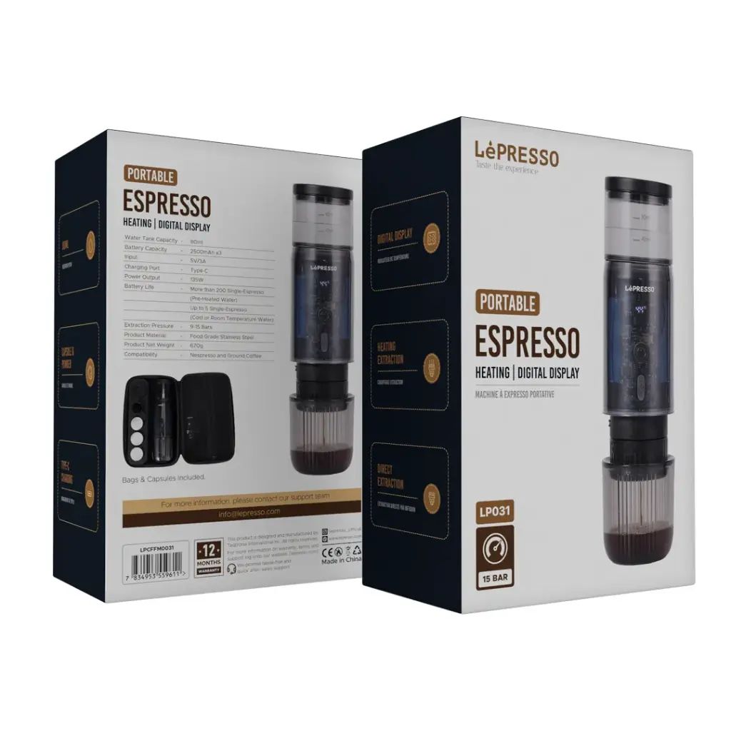 LePresso Portable Mini Espresso Machine with Travel Pouch
