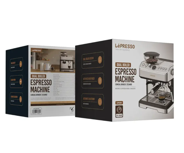 Lepresso Espresso Machine Conical Grinder & Steamer