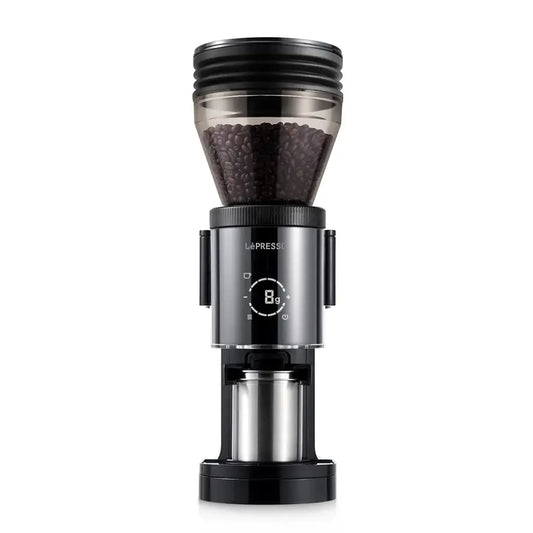 LePresso Grindeur Conical Burr Grinder with Digital Weight Control