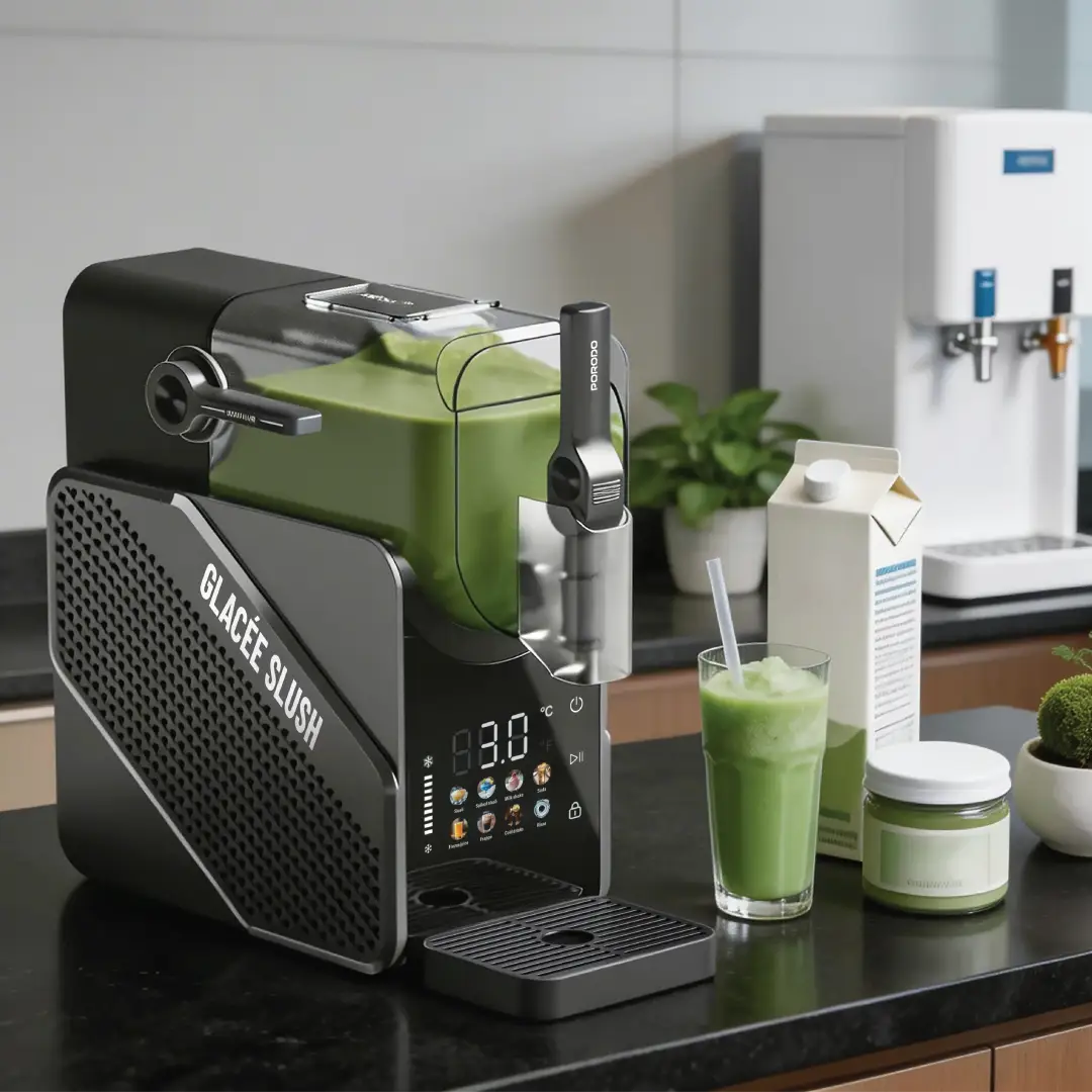 Porodo Lifestyle Glacee 2-In-1 Slushie & Ice Cream Maker with Cooling Control Display - Black