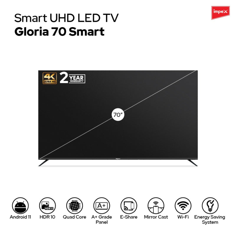 IMPEX 70 INCH UHD 4K SMART TV