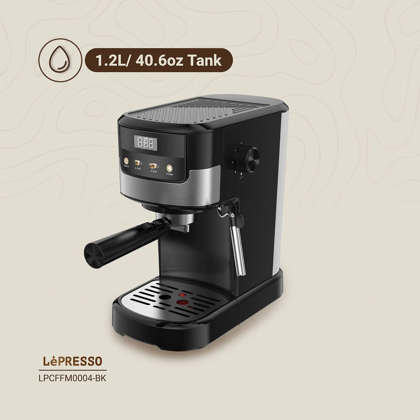 LePRESSO SUPREMA MACHINE MILK STEAMER LP004 20BAR