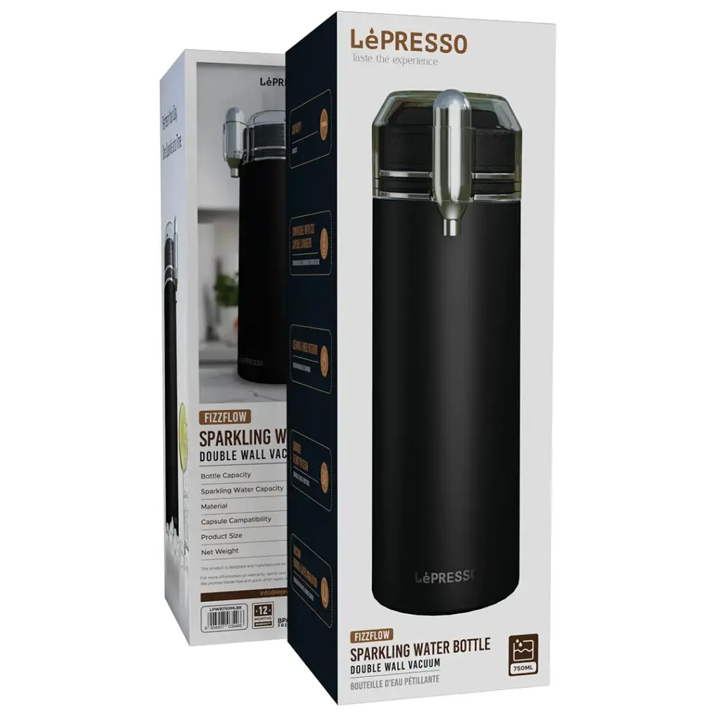 Lepresso Sparkling Water Bottle Double Wall Vacuum