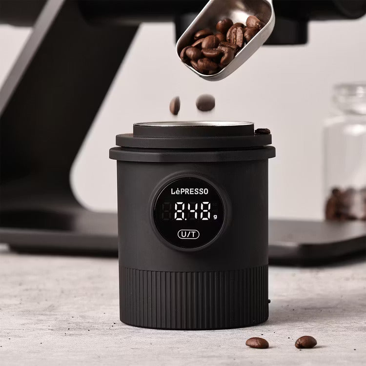 Coffee Dosing Cup with Scale-Rechargeable Stainless Steel Scale 0.1g