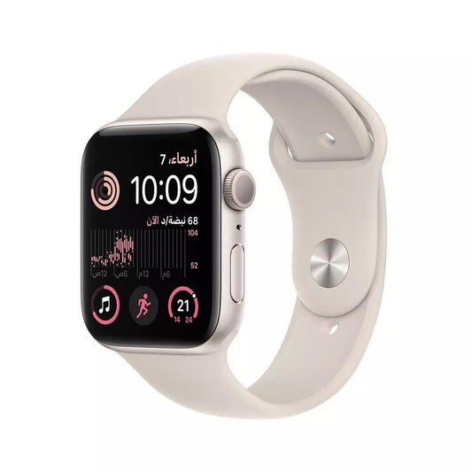Apple Watch SE 2nd Gen GPS, 40mm Starlight, Case with Starlight Sport Band