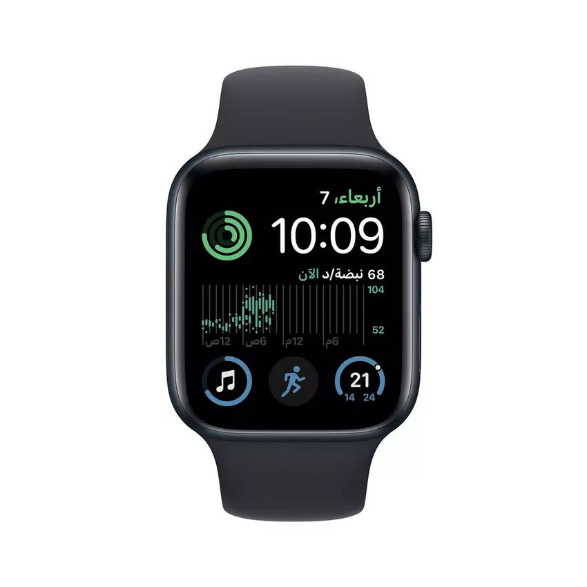 Apple Watch SE 2nd Gen GPS, 44mm Midnight, Case with Midnight Sport Band