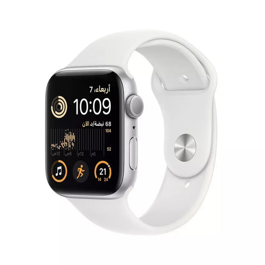 Apple Watch SE 2nd Gen GPS, 40mm Silver Case with White Sport Band