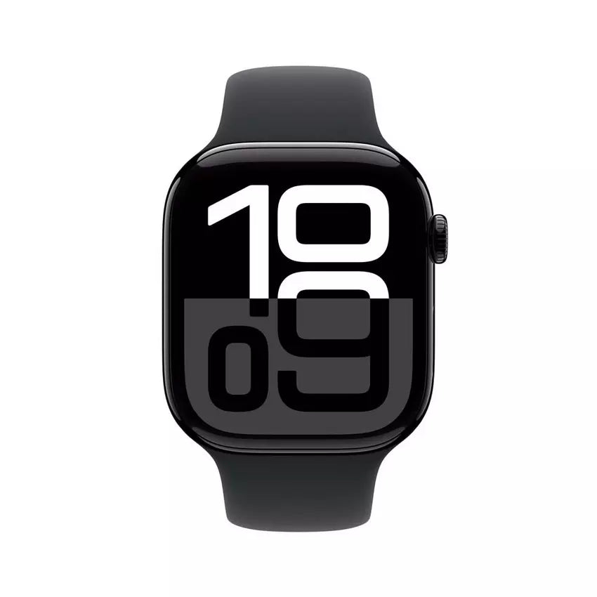 Apple Watch Series 10 GPS, 46MM Jet Black Aluminium Case with Black Sport Band