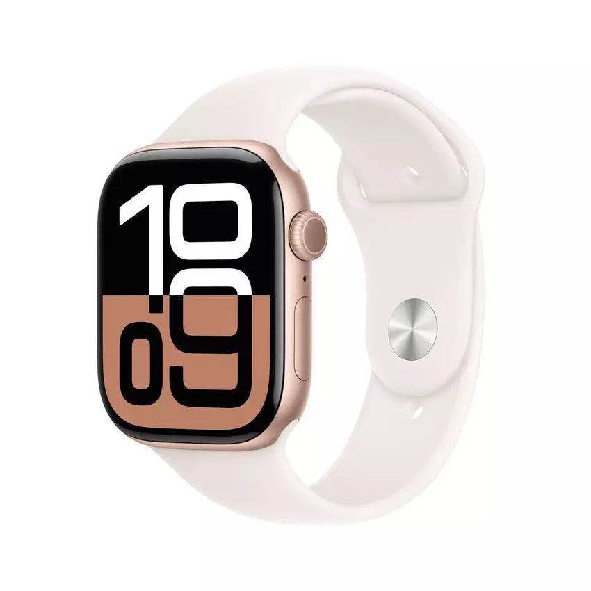 Apple Watch Series 10 GPS, 46MM Rose Gold Aluminium Case with Light Blush Sport Band