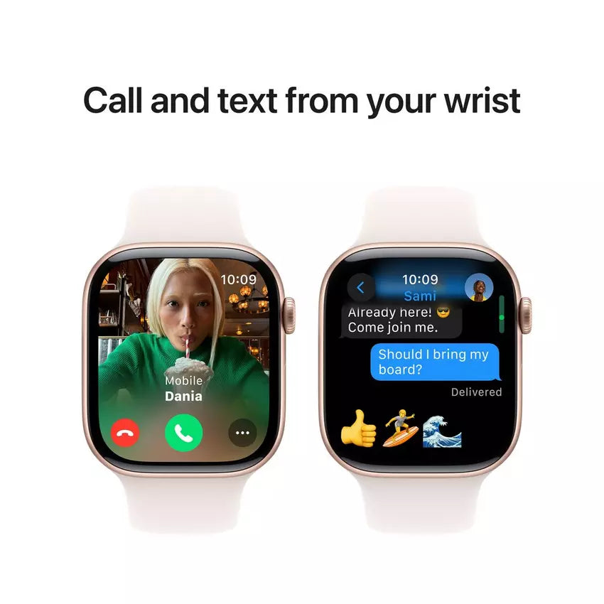 Apple Watch Series 10 GPS, 46MM Rose Gold Aluminium Case with Light Blush Sport Band