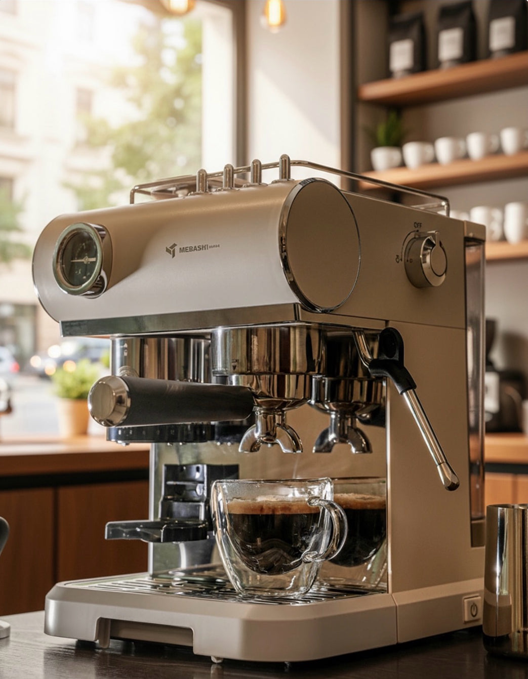 MEBASHI Coffee Machine w/ Built-in Coffee Grinder | ME-CCM2071B