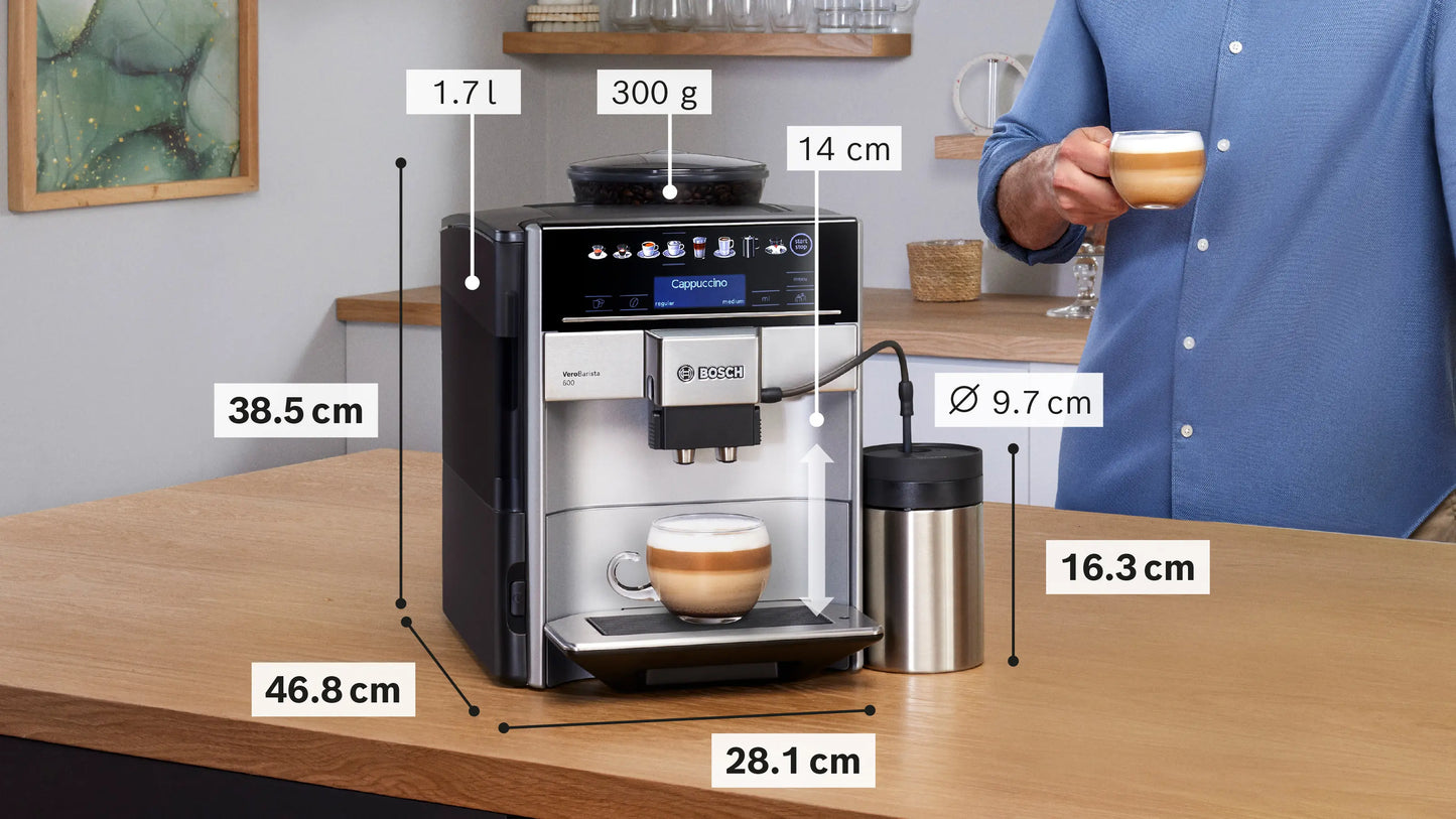 B0SCH Fully automatic coffee machine Vero Barista 600 Silver - TIS65621GB