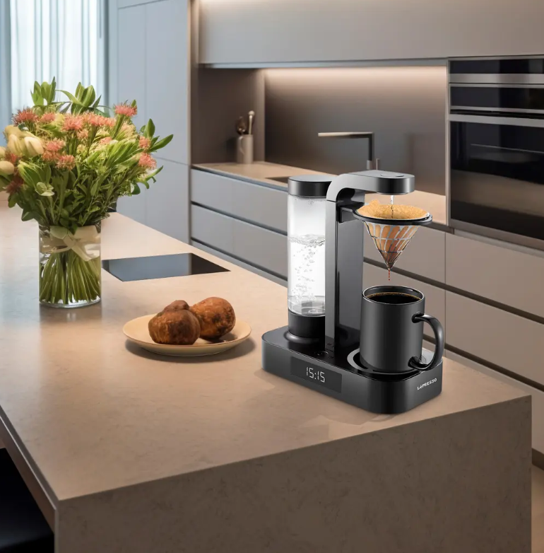 lepresso coffee drip machine 650 ml with led clock display