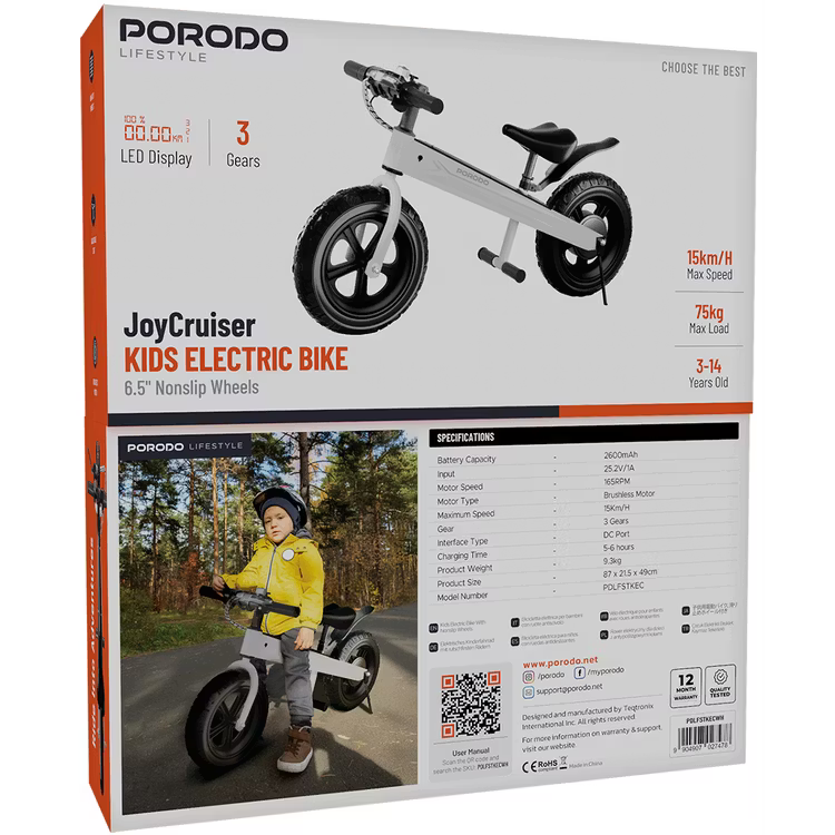 Porodo Lifestyle JoyCruiser Kids Electric Bike