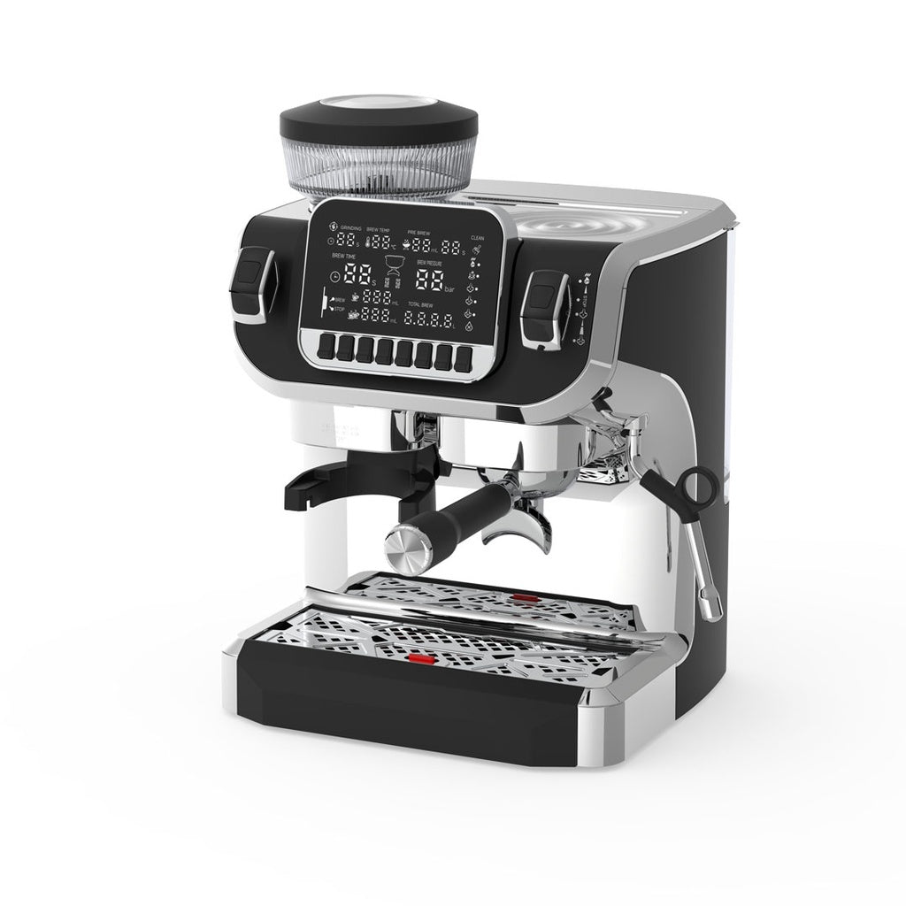 LEPRESSO ESPRESSO COFFEE MAKER WITH BEAN GRINDER AND LCD DISPLAY