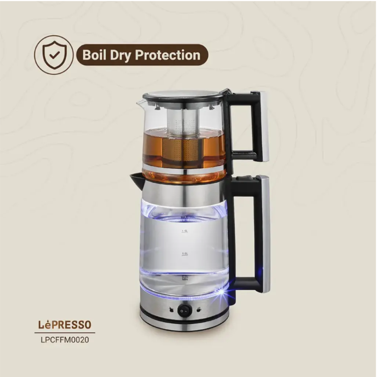 LePRESSO 1.8 l Electric Kettle With 1.2 l Turkish Tea Maker