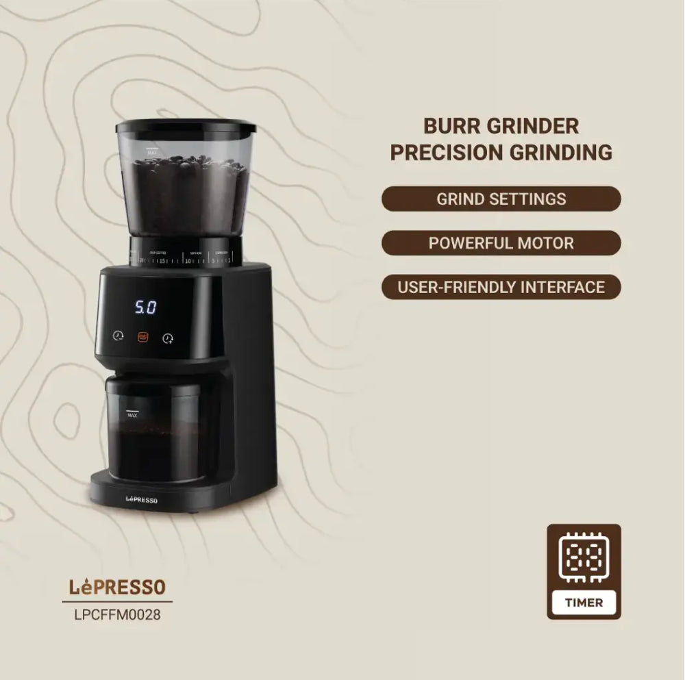 LEPRESSO 165W COFFEE CONICAL BURR GRINDER MACHINE