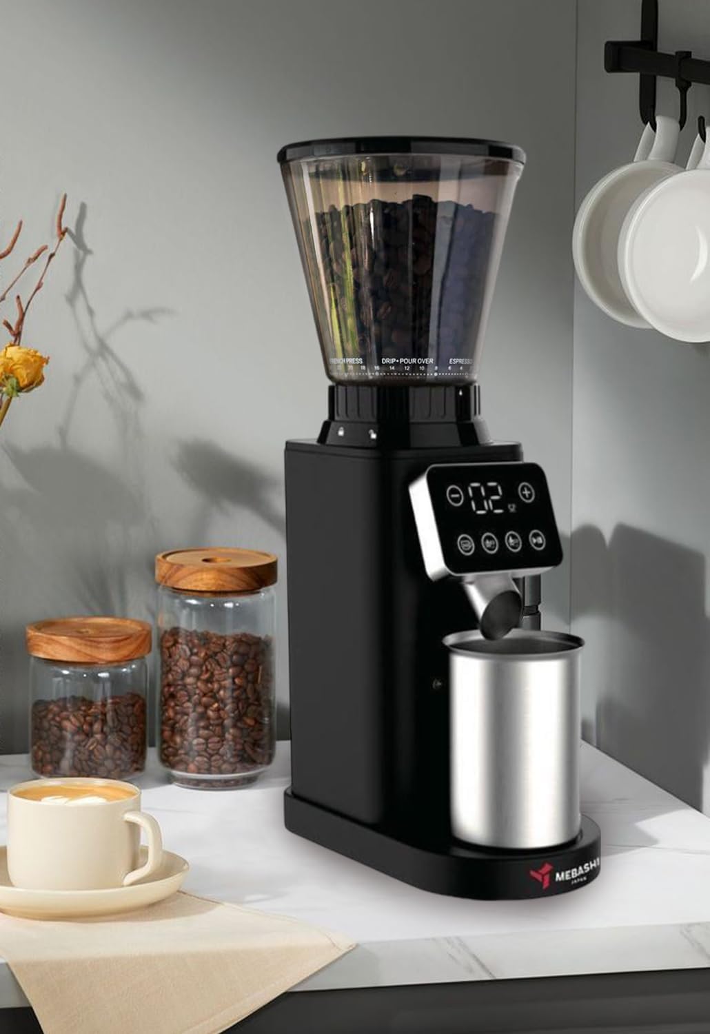 MEBASHI Coffee Grinder-Digital Touch Screen