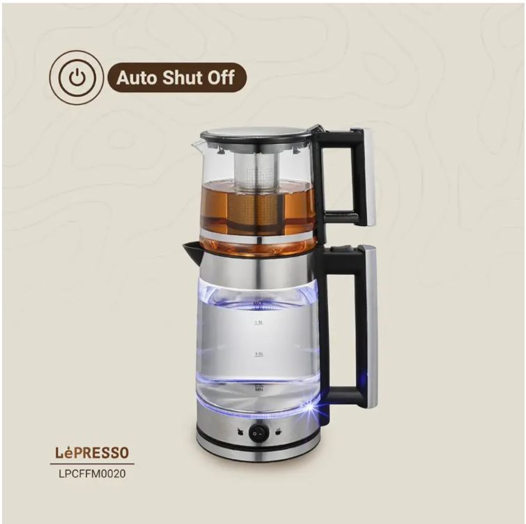 LePRESSO 1.8 l Electric Kettle With 1.2 l Turkish Tea Maker