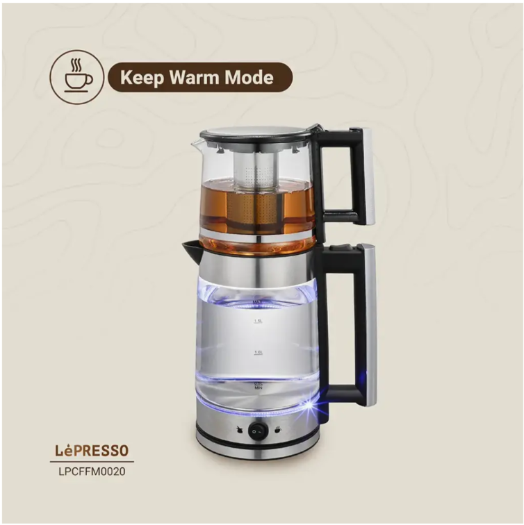 LePRESSO 1.8 l Electric Kettle With 1.2 l Turkish Tea Maker