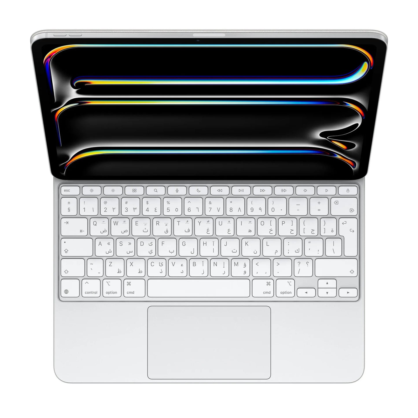 Apple Magic Keyboard for 13 inches iPad Pro M4, Arabic, Black & White