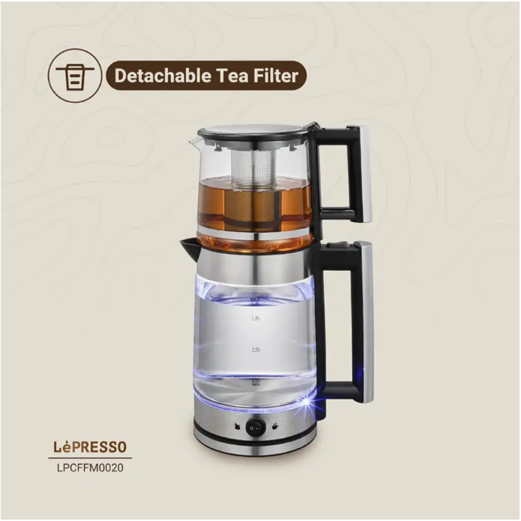 LePRESSO 1.8 l Electric Kettle With 1.2 l Turkish Tea Maker