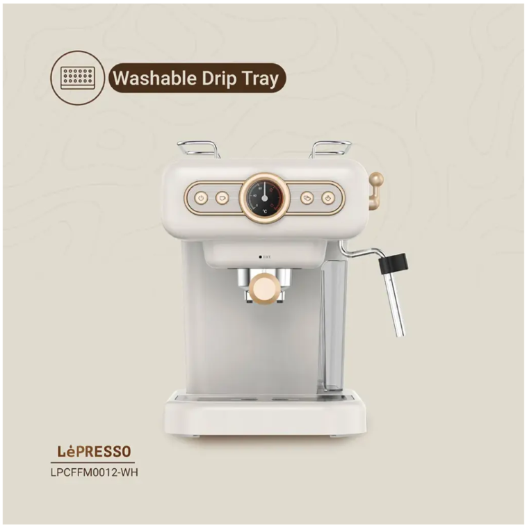 LePresso Retro Espresso Boiler Machine Gauge and Milk Steamer