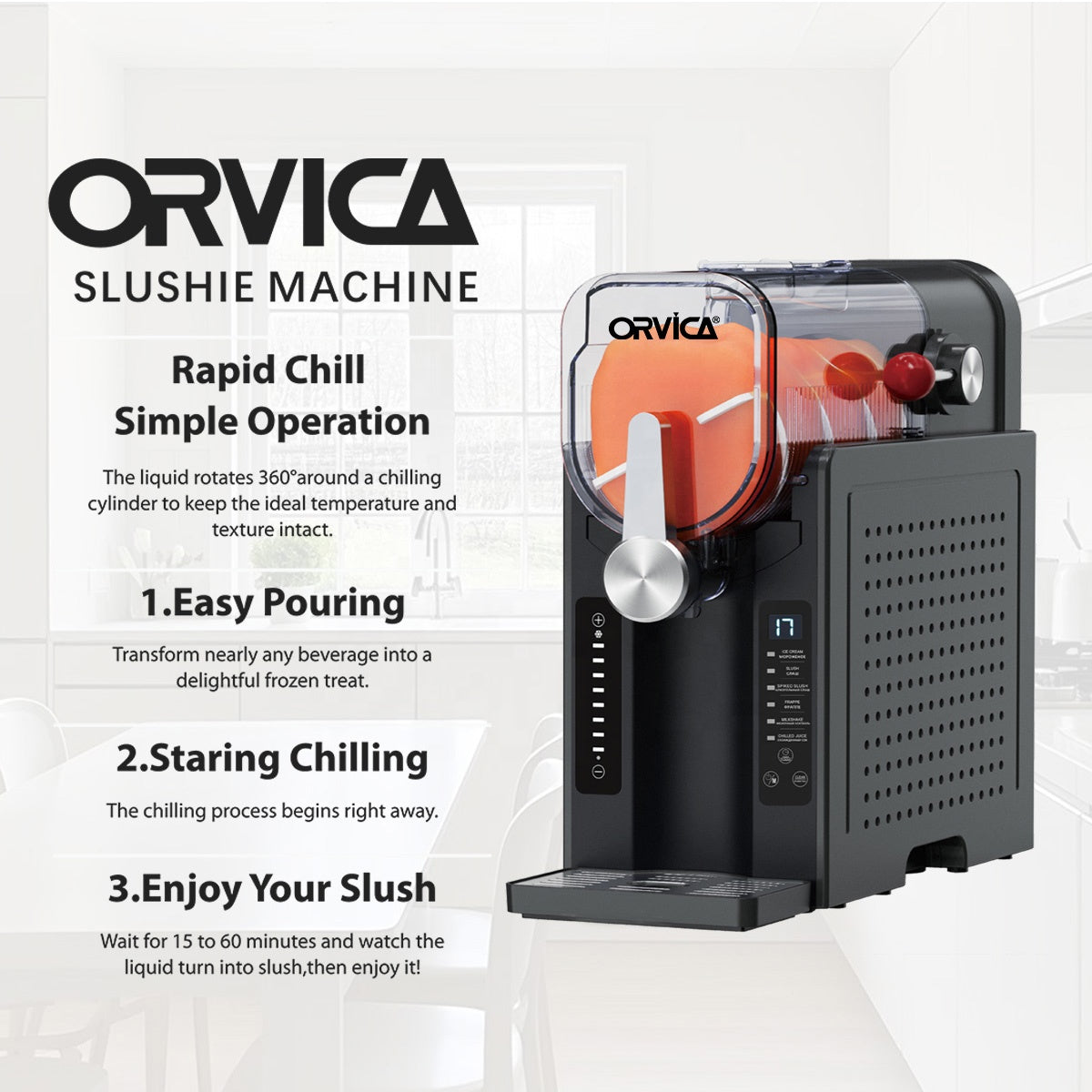 ORVICA 1.5L Slushie Ice Cream Machine