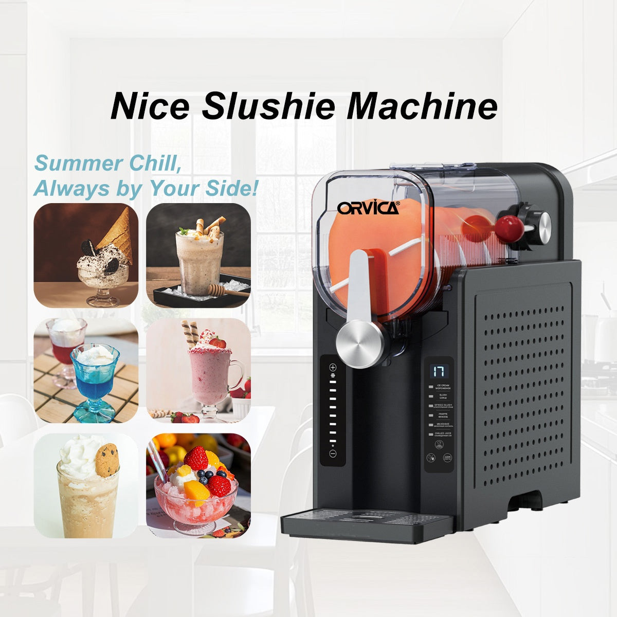 ORVICA 1.5L Slushie Ice Cream Machine
