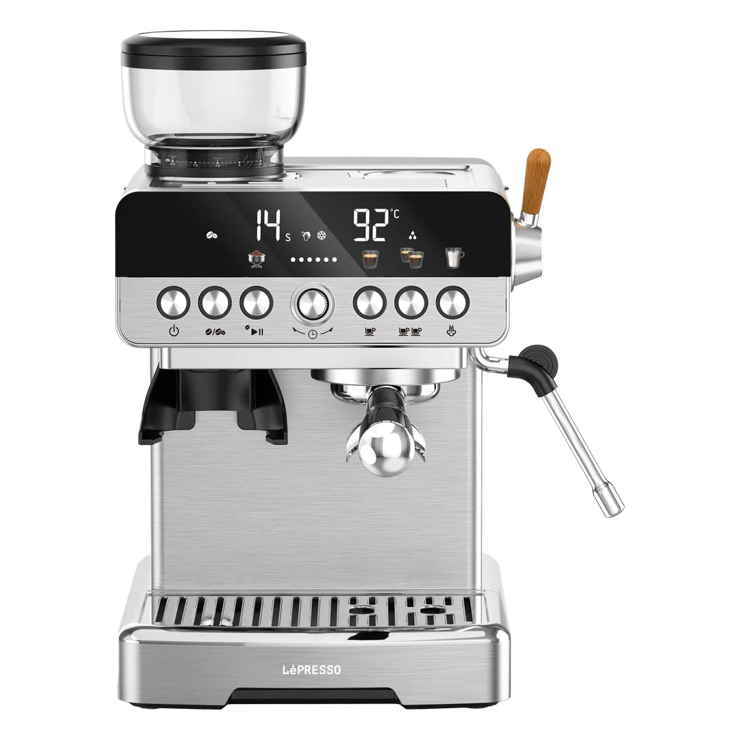 Lepresso CafféArtisan Semi-Automatic Coffee Machine with Dual Boiler System - Silver