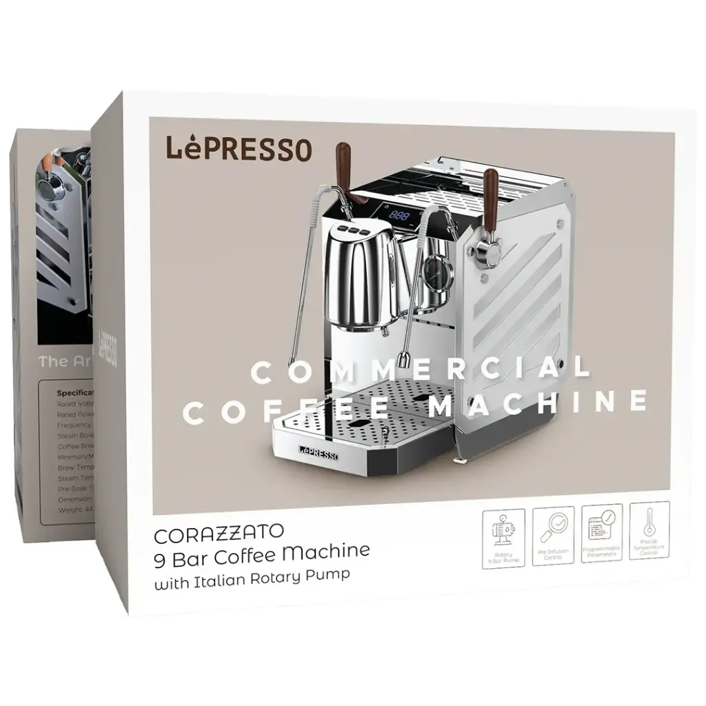LePresso Commercial Corazzato 9 Bar Coffee Machine with Italian Rotary Pump