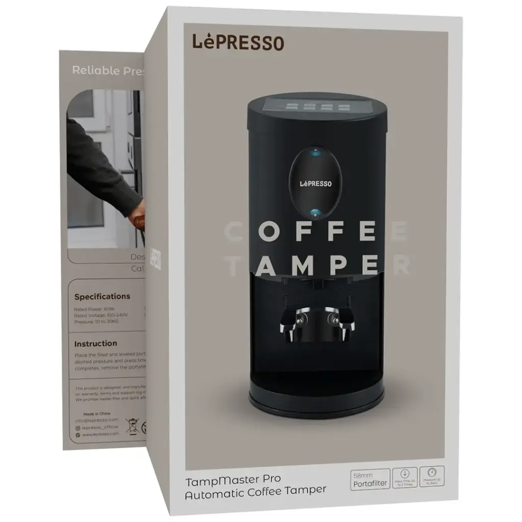 LePresso TampMaster Pro Automatic Coffee Tamper - Black