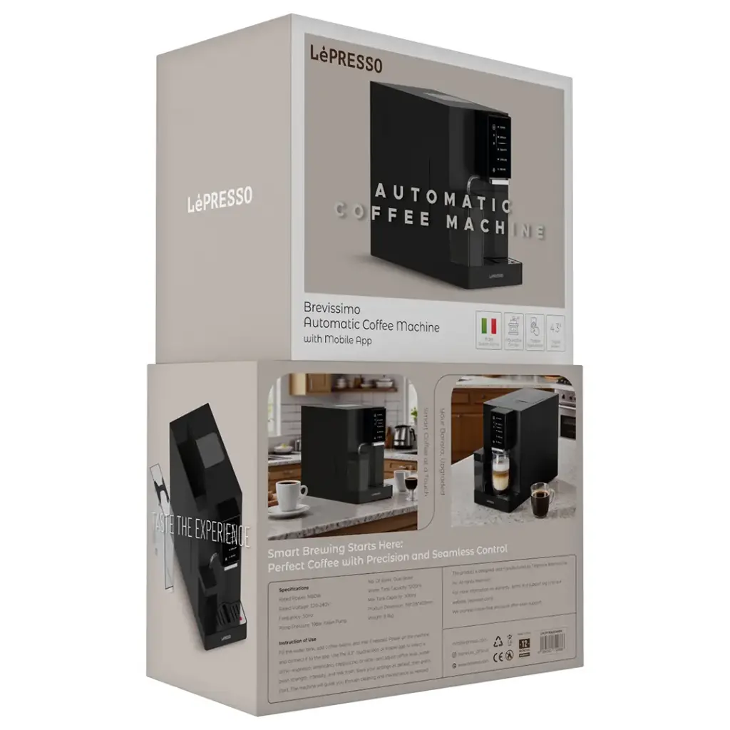 LePresso Brevissimo Automatic Coffee Machine with Mobile App