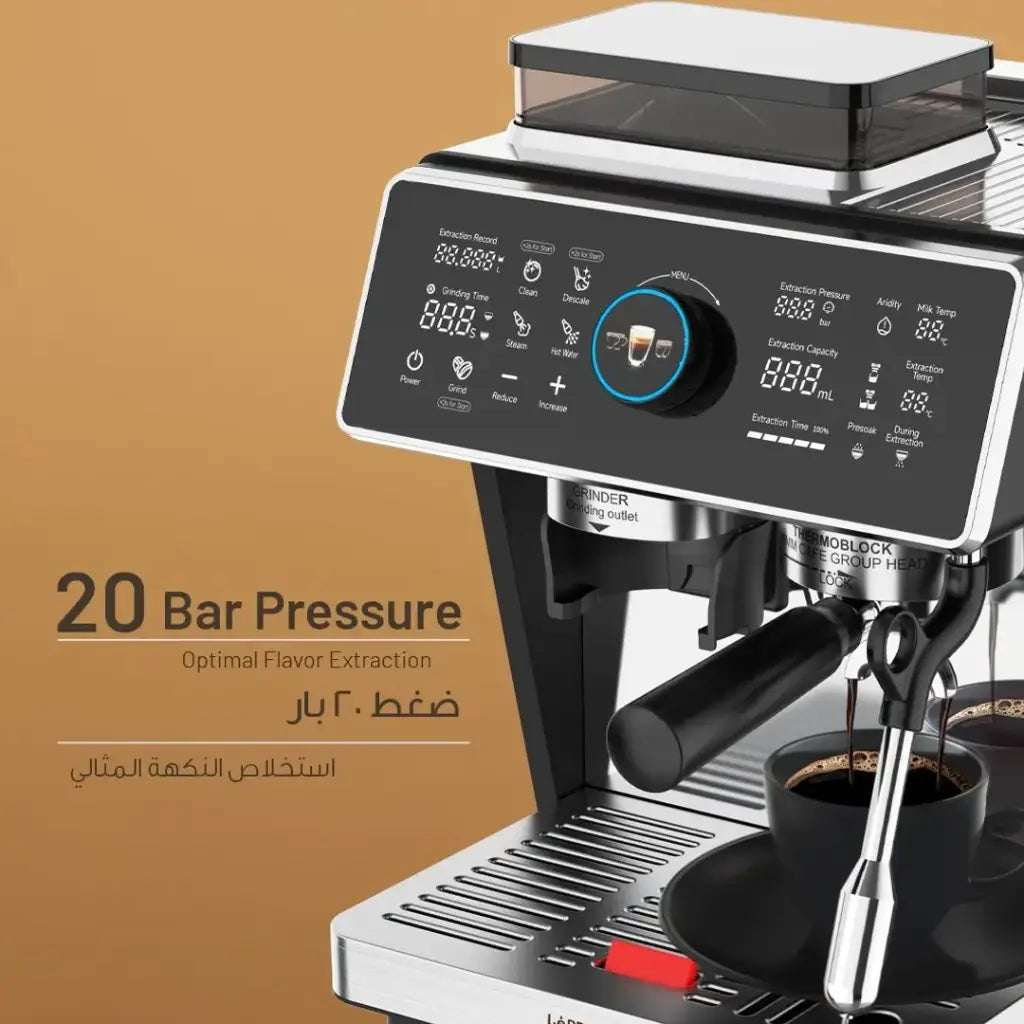 Lepresso Viventé Semi-Automatic Dual Boiler Coffee Machine with Touch Display