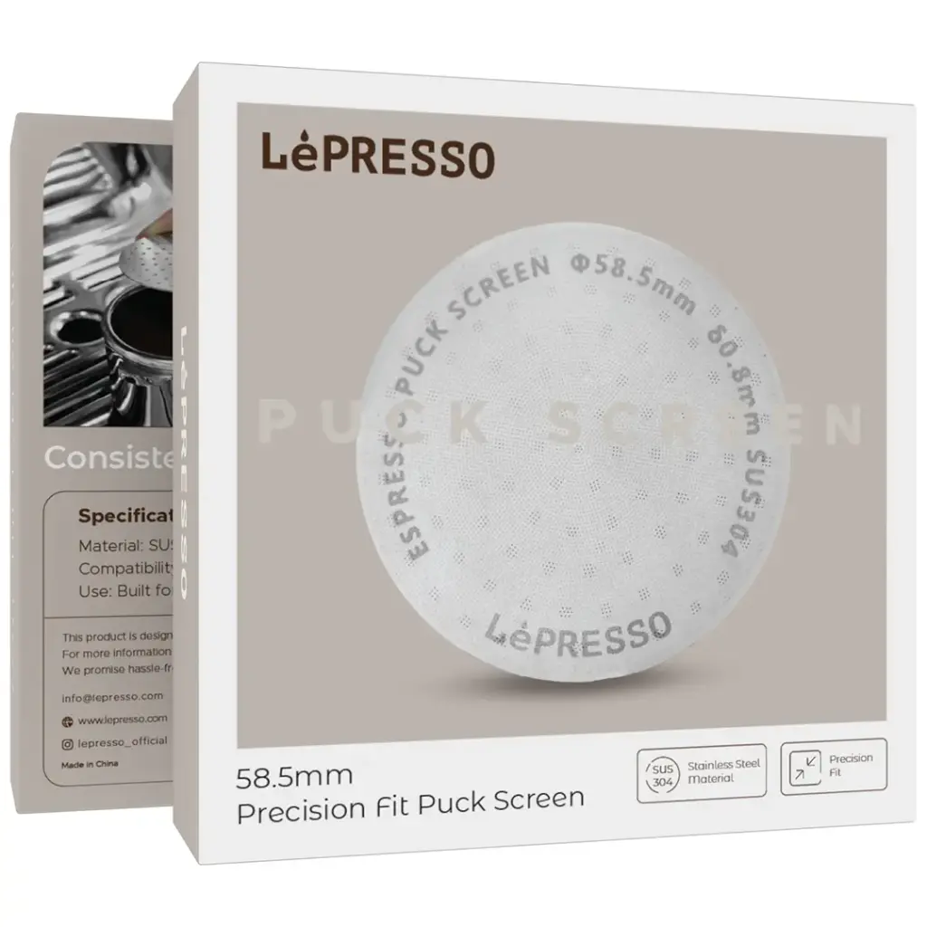 Lepresso 58.5mm Precision Fit Puck Screen - Silver