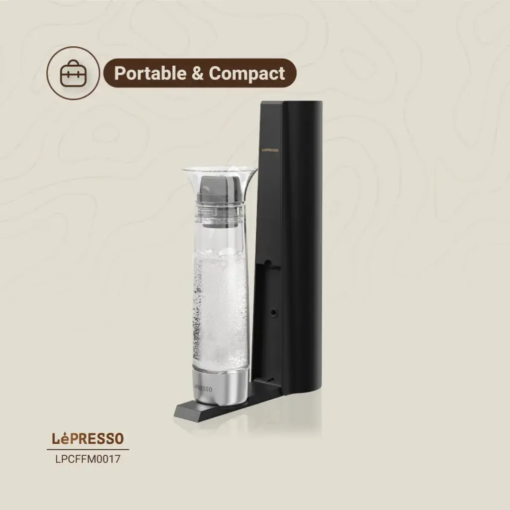 Lepresso Carbonator Instant Sparkling Water 800mL - Black