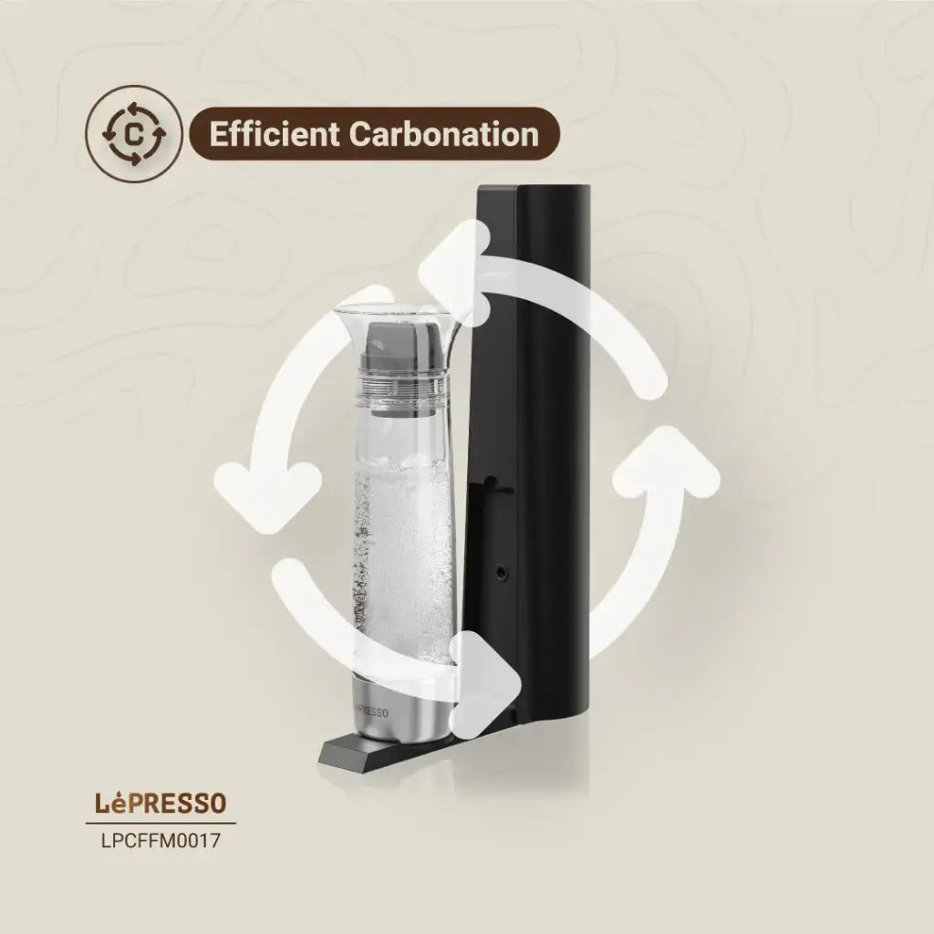 Lepresso Carbonator Instant Sparkling Water 800mL - Black