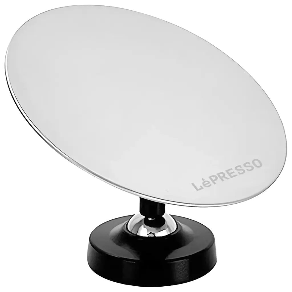 Lepresso Espresso Shot Mirror with Stainless Steel Mirror - Black