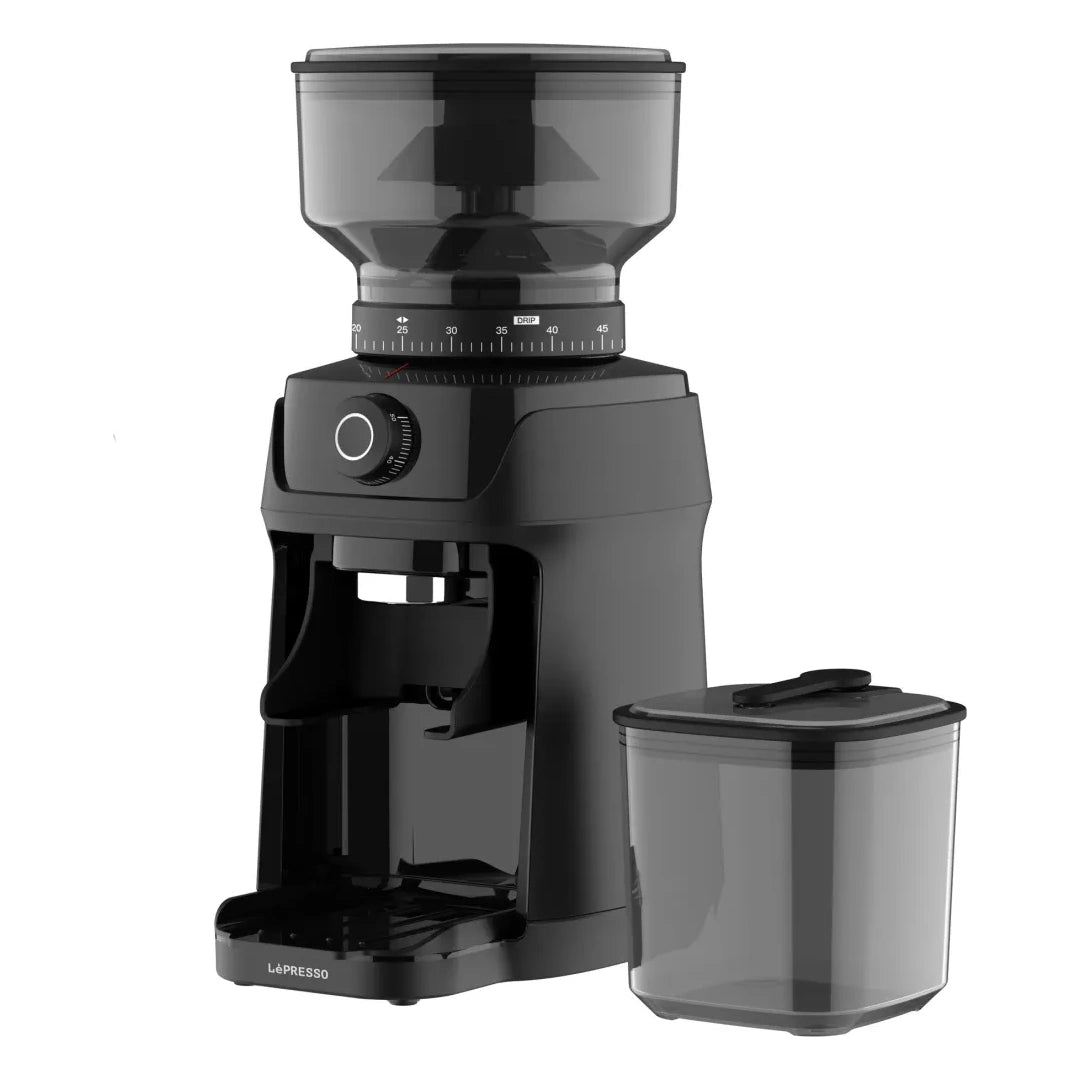 Lepresso Macinare Stainless Steel Burr Grinder - Black