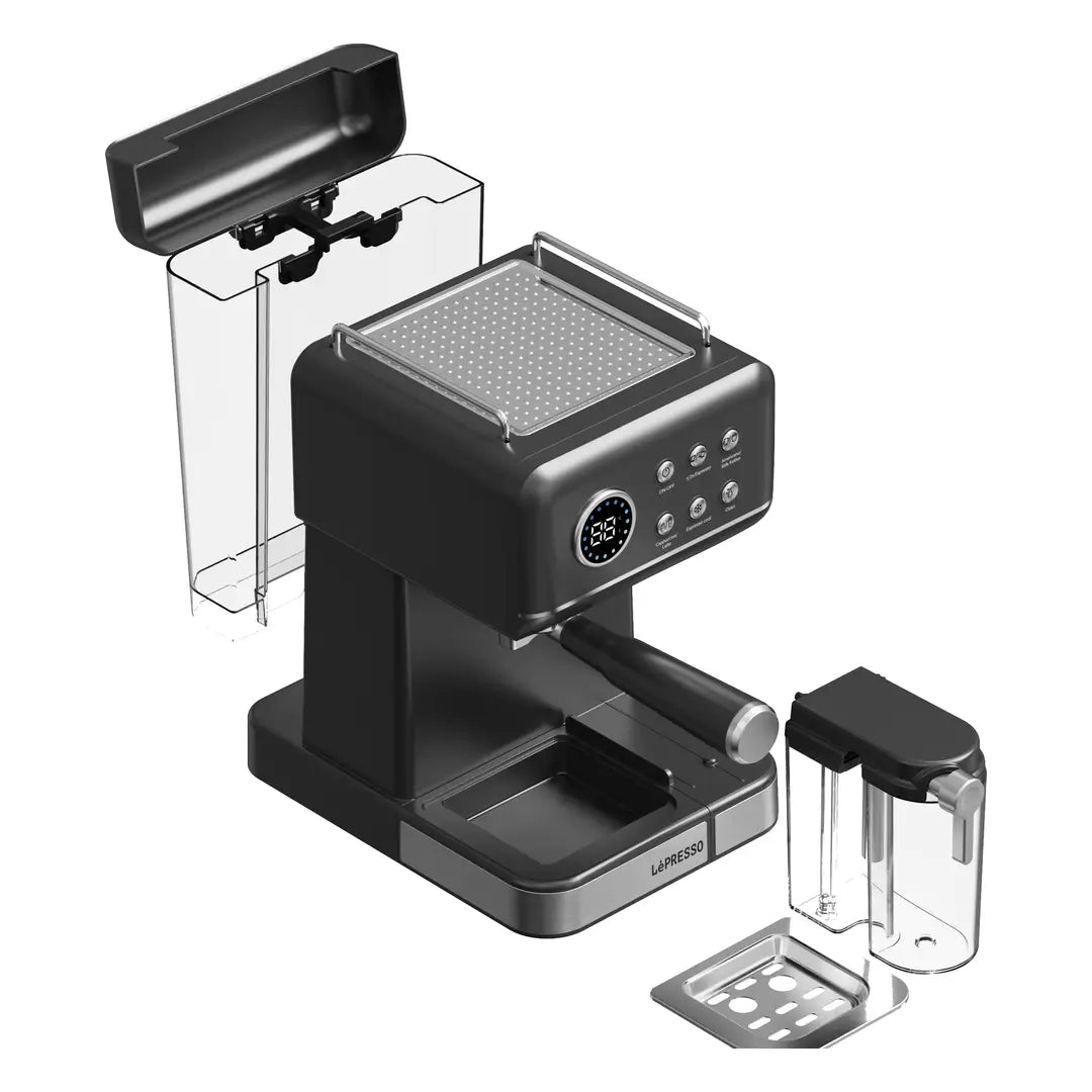 Lepresso Marzette Coffee Maker with Milk Tank - Black
