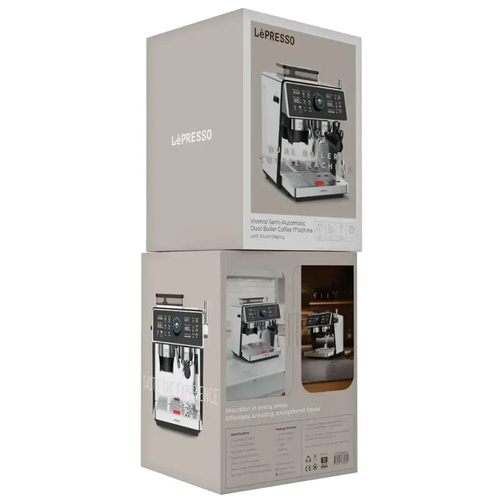 Lepresso Viventé Semi-Automatic Dual Boiler Coffee Machine with Touch Display