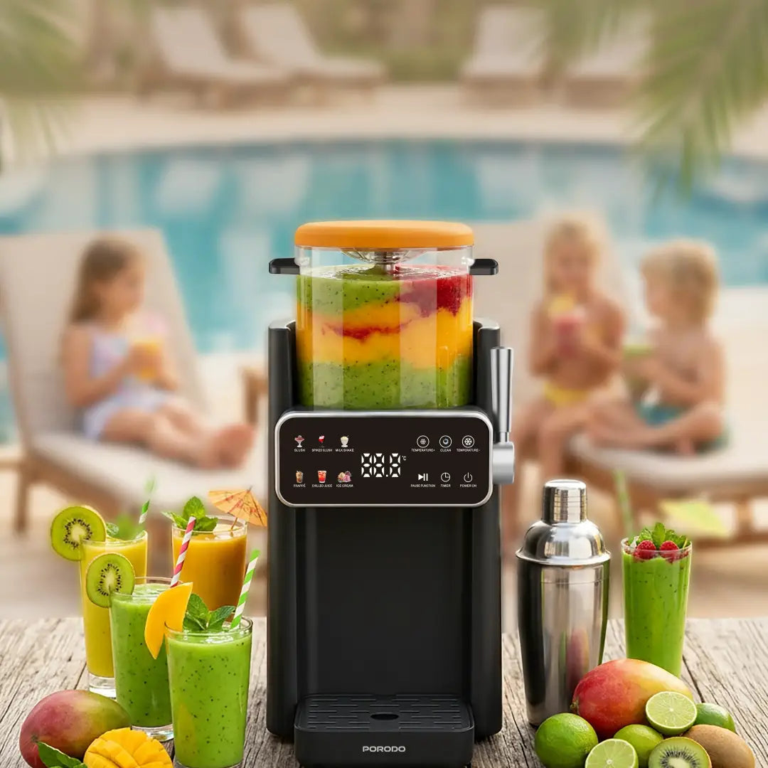 Porodo Lifestyle Frappé Ice Cream & Slushie Maker with Multi-Texture Ice Maker