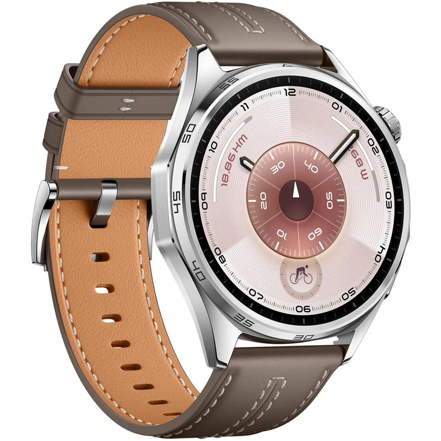Huawei GT6 Atum Leather Strap Smartwatch 46mm Grey - With 6i headphones and extra strap