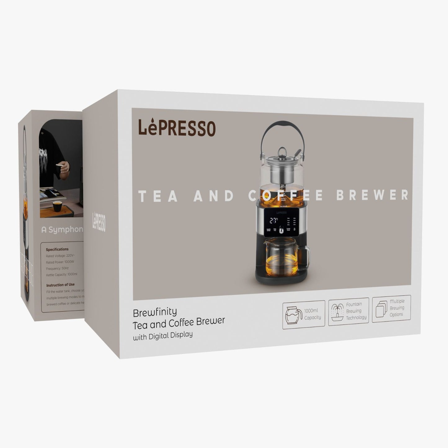 LePresso Brewfinity Tea and Coffee Brewer with Digital Display - Black