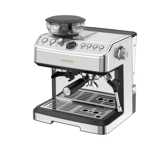 Lepresso Espresso Machine Conical Grinder & Steamer