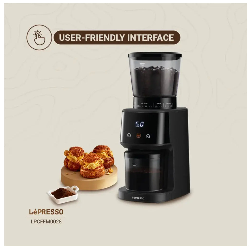 LEPRESSO 165W COFFEE CONICAL BURR GRINDER MACHINE