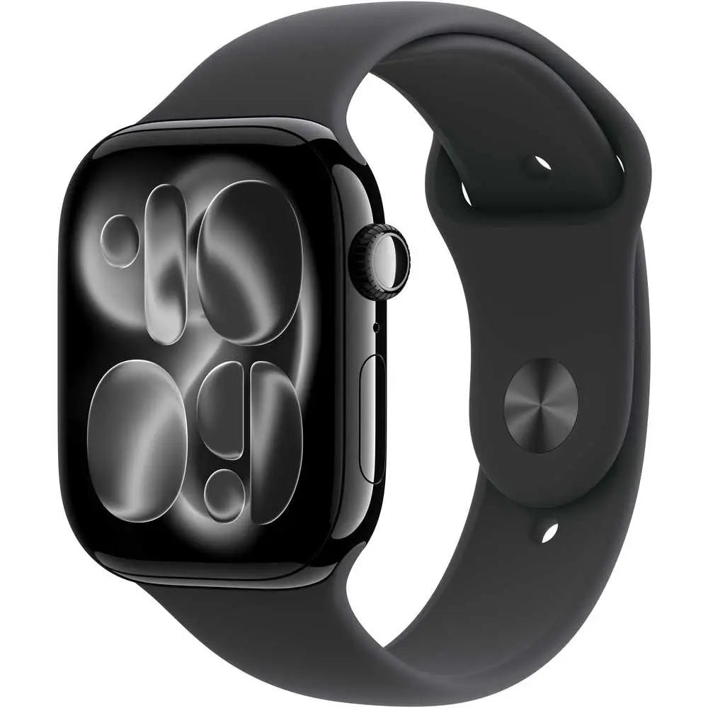 Apple Watch Series 11 GPS, 46mm Jet Black Aluminium Case with Black Sport Band