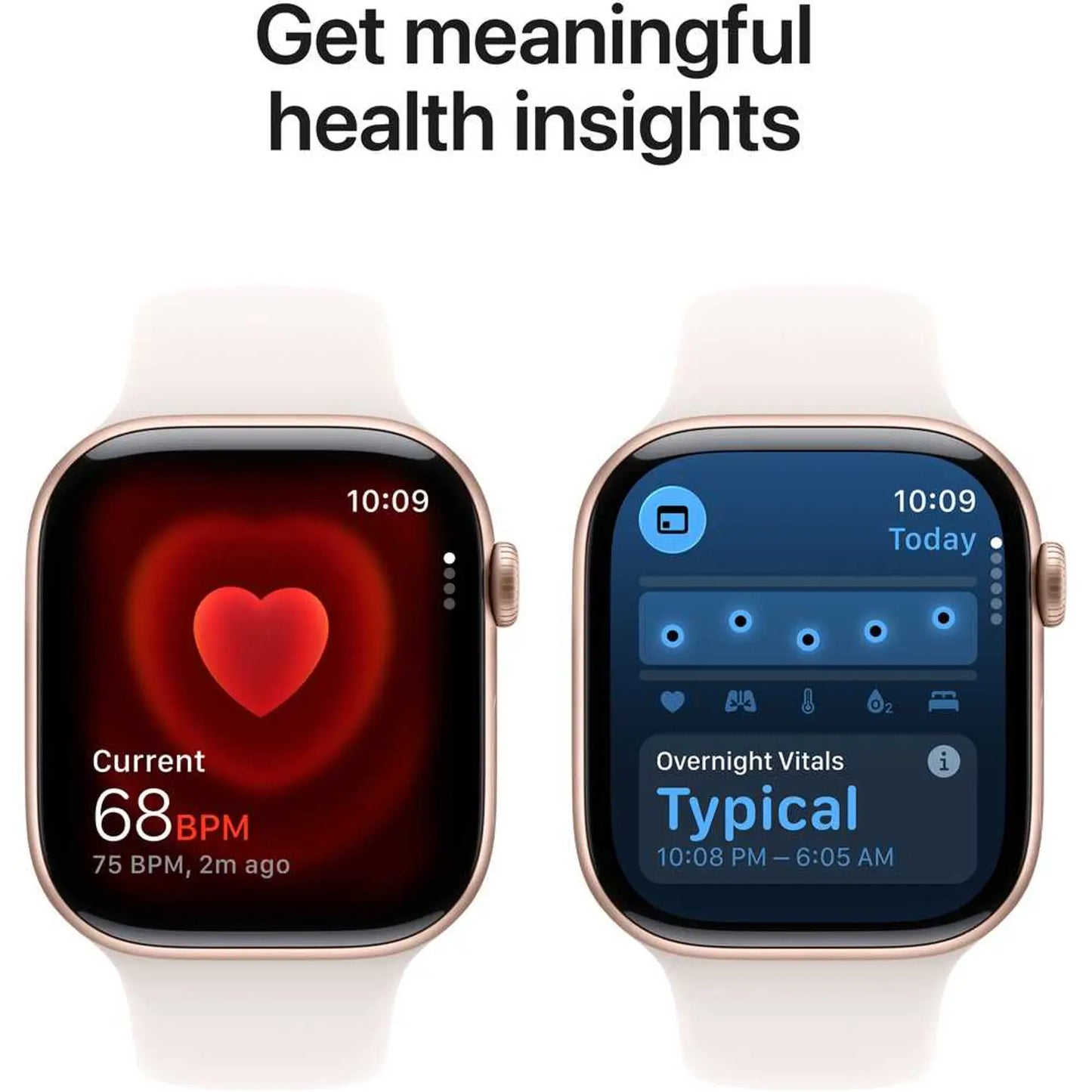 Apple Watch Series 11 GPS, 42mm Rose Gold Aluminium Case with Light Blush Sport Band