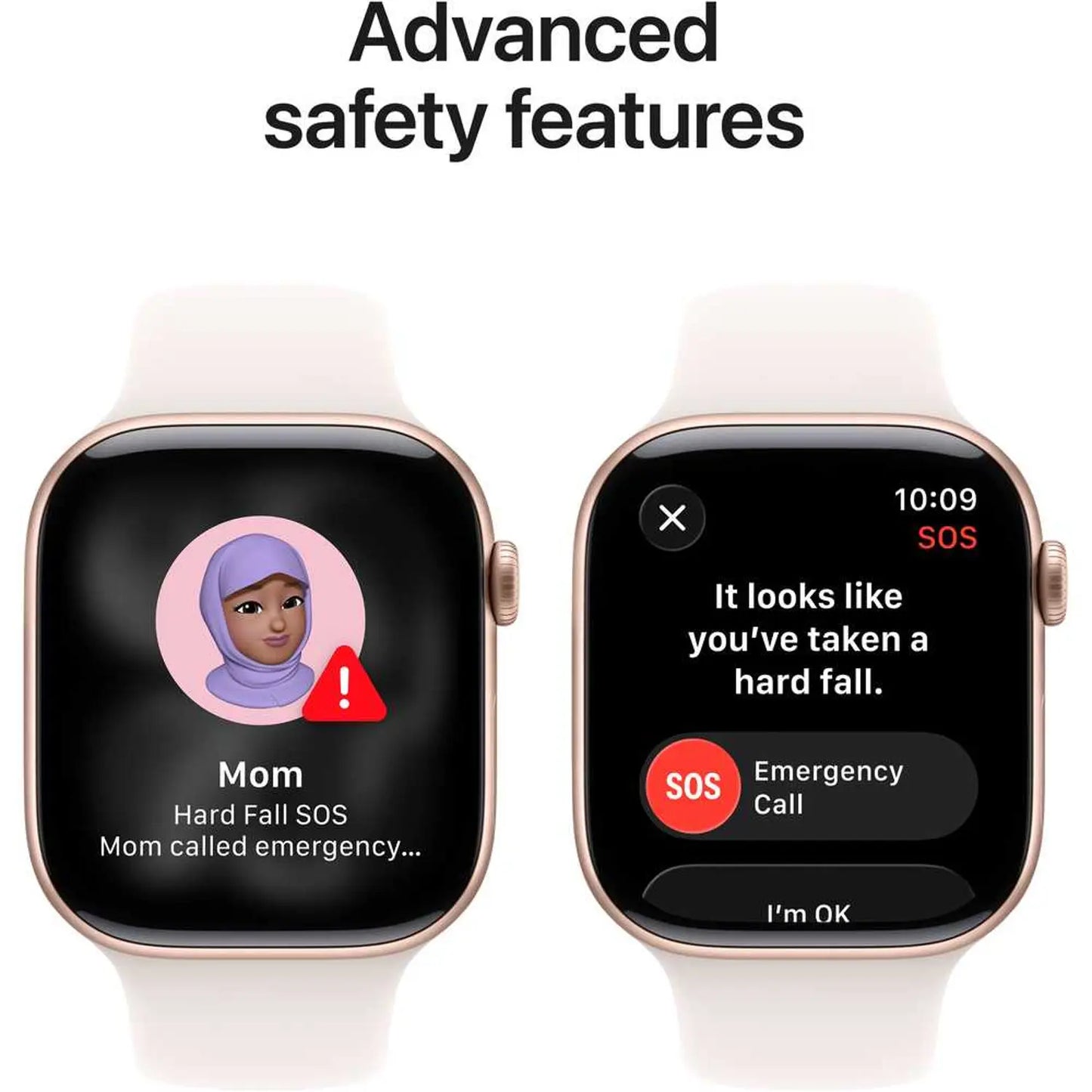 Apple Watch Series 11 GPS, 42mm Rose Gold Aluminium Case with Light Blush Sport Band